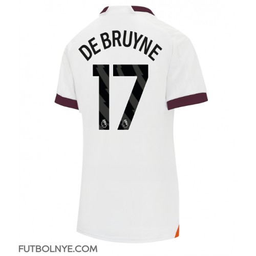 Camiseta Manchester City Kevin De Bruyne #17 Visitante Equipación para mujer 2023-24 manga corta